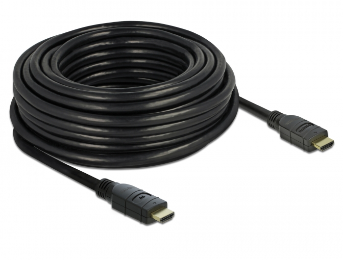 Aktives HDMI Kabel 4K 60 Hz, schwarz, 15 m, Delock® [85285]