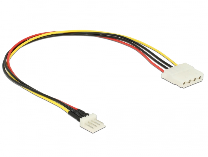 Kabel Power Floppy 4 Pin Stecker an Molex 4 Pin Buchse, 0,3 m, Delock® [85457]