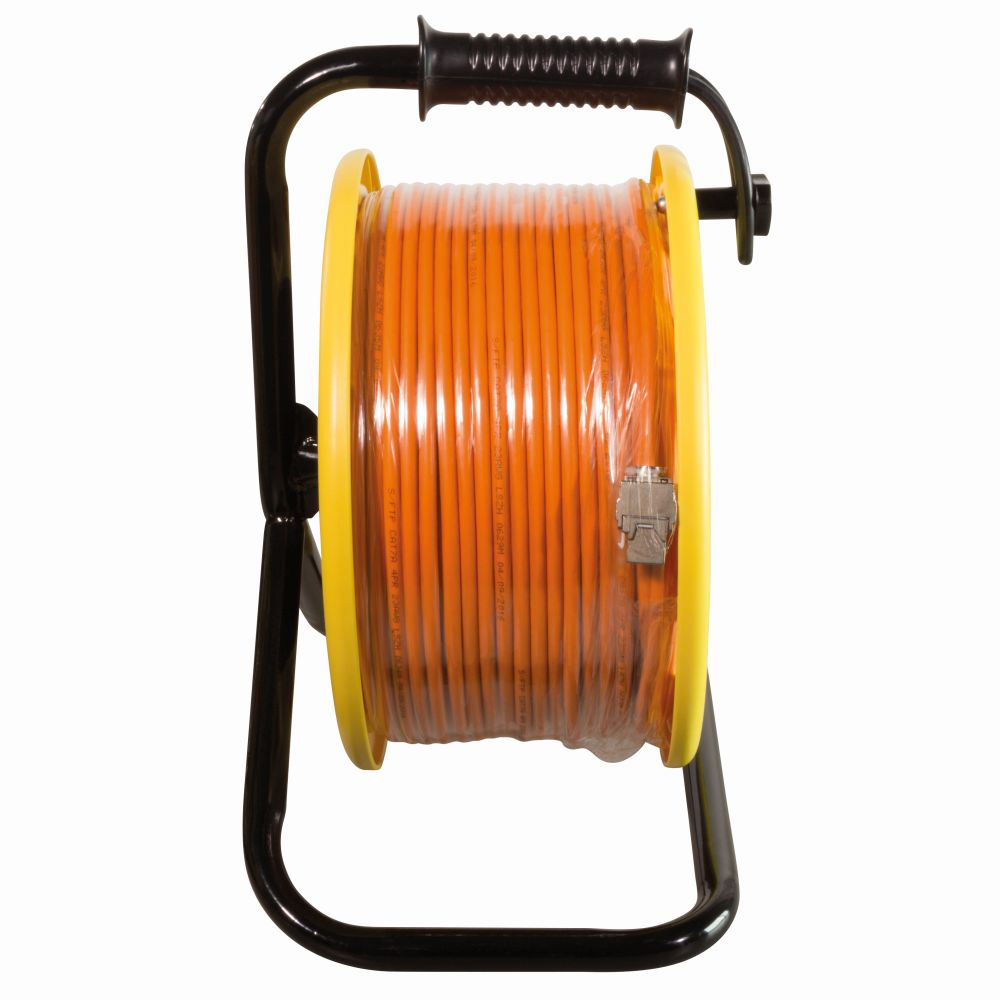 CAT.7A 1200 MHz Netzwerkkabel auf Trommel, mit Cat.6A RJ45 Anschlussbuchsen, 90m, orange, LogiLink® [CQ5090S]