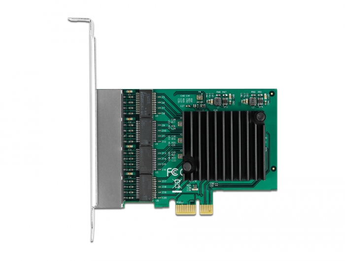 PCI Express x1 Karte 4 x RJ45 Gigabit LAN RTL8111, Delock® [89025]