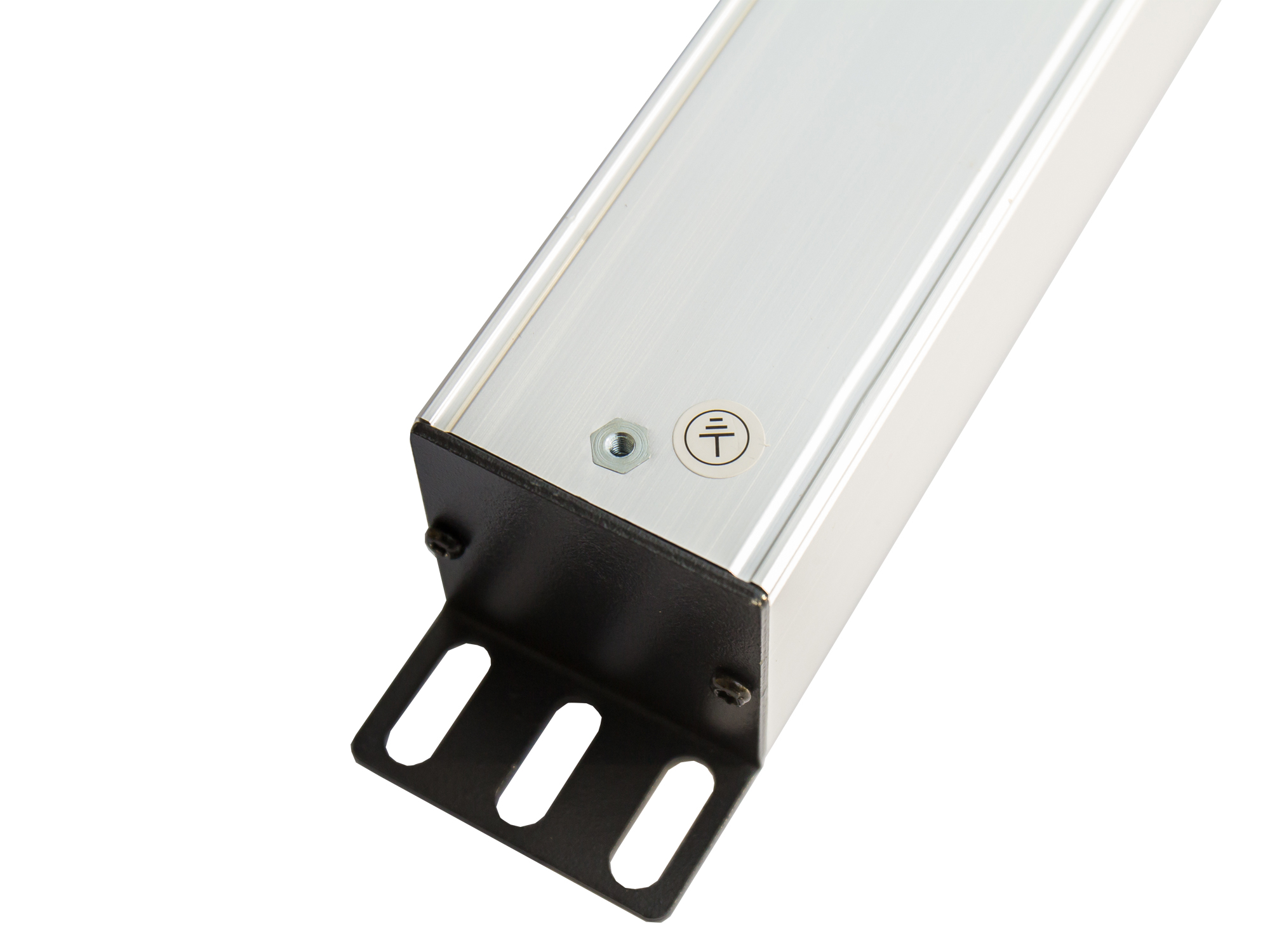 19" Steckdosenleiste, 1HE, Schutzkontakt-Stecker an 8x Schutzkontakt-Buchse, ÜSS, Schalter, Aluminiumprofil, Good Connections®