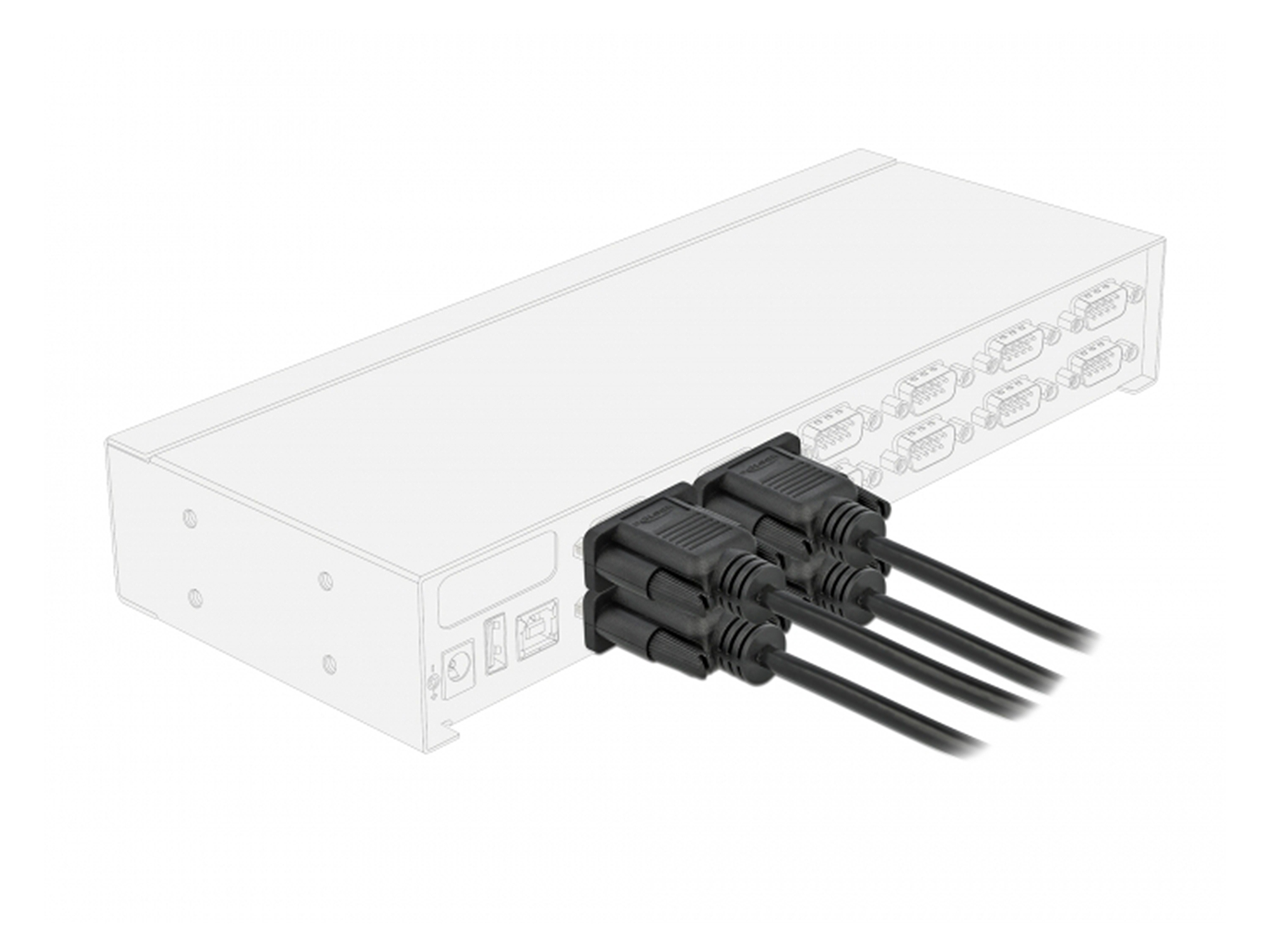 Seriell Kabel RS-232 D-Sub 9 Buchse zu Buchse Nullmodem mit schmalem Steckergehäuse - CTS / RTS auto control - 5 m, Delock® [87784]