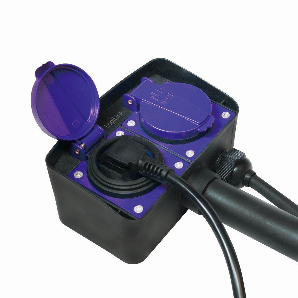 Outdoor Stromverteiler mit 2x Steckdosen, LogiLink® [LPS214]