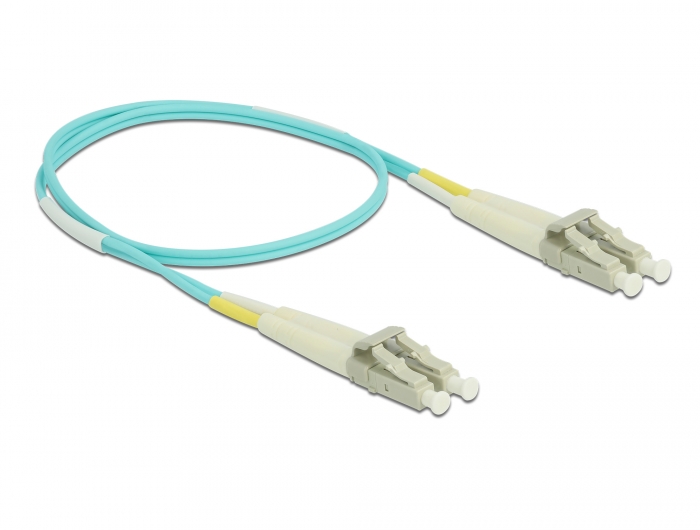 Kabel Lichtwellenleiter LC zu LC Multimode OM3 0,5 m, Delock® [86549]