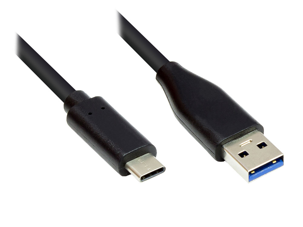 USB 3.1 Gen.1 Kabel A-Stecker an C™-Stecker, schwarz, 5m, Exsys® [EX-K1584-5.0]