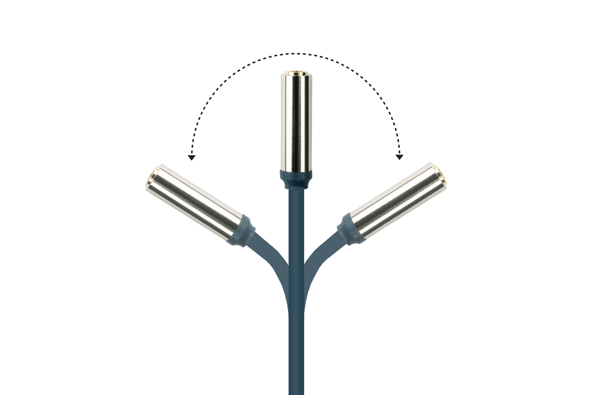 Audio Verlängerungskabel SmartFLEX, High-Quality, 3-poliger 3,5mm Klinkenstecker an Klinkenbuchse, dunkelblau, 0,5m, Good Connections®