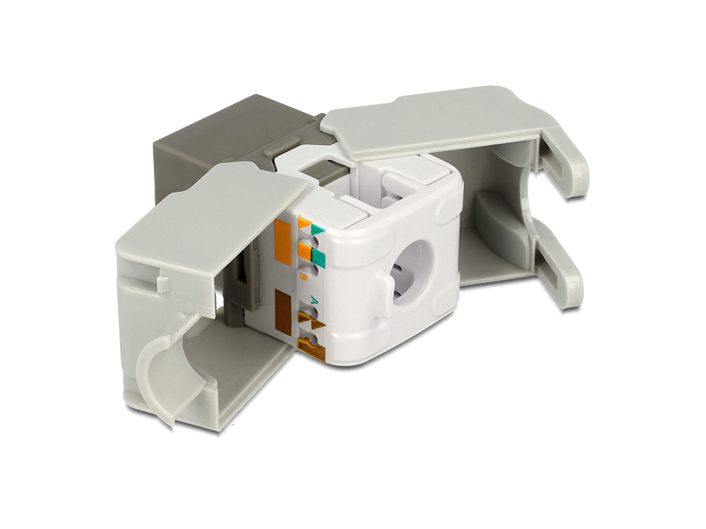 Keystone Modul, Cat.6, RJ45 Buchse an LSA UTP, grau, Delock® [86342]