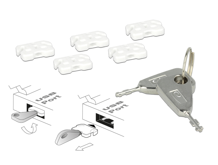 USB Port Blocker für USB-A Buchse, Delock® [20648]