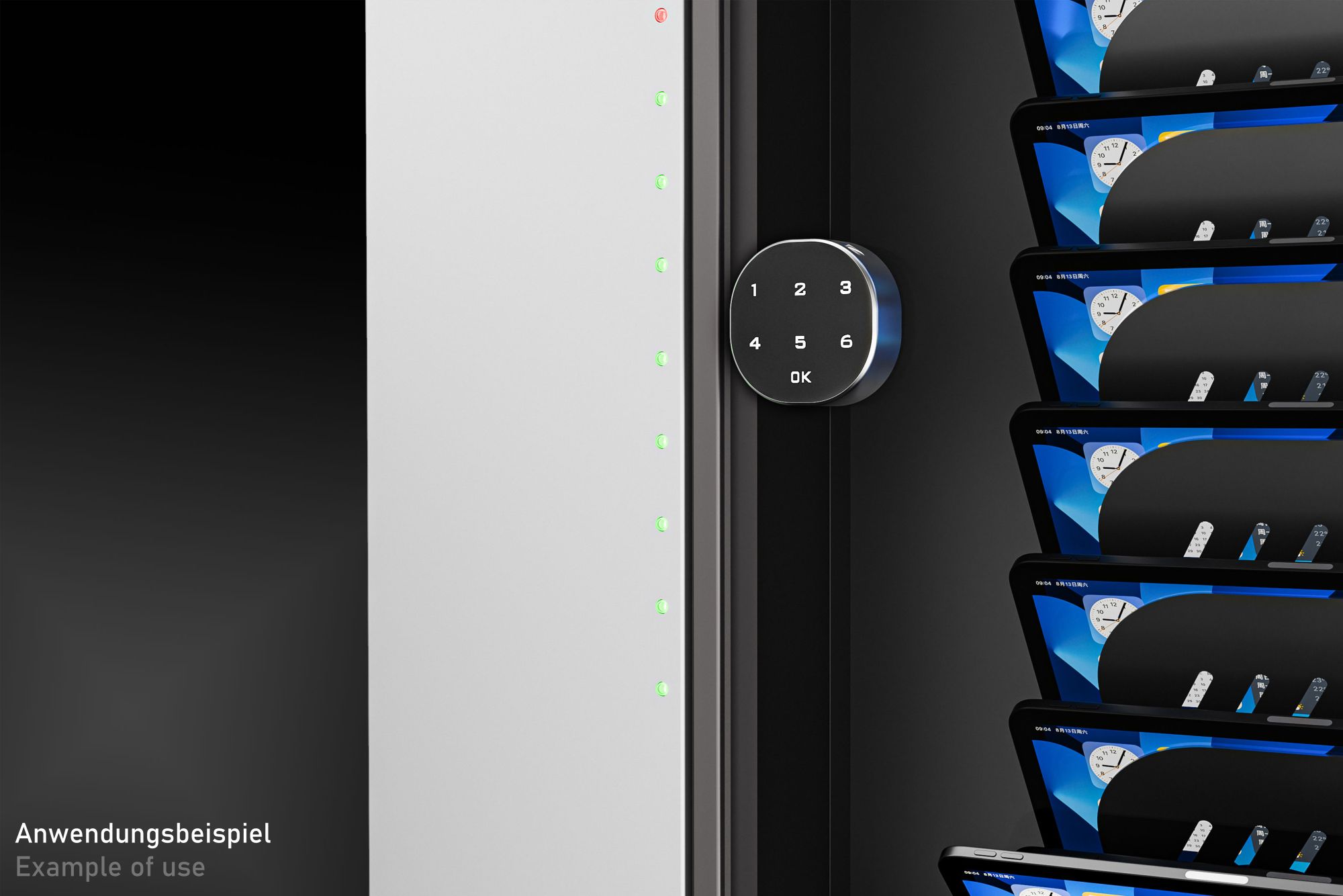 Good Connections® ARIES PRO T10C Wandladeschrank bis 11", USB-C™, 30W Port, PD3.0, schwarz/grau