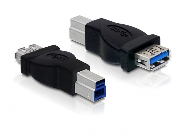 Adapter USB 3.0 B Stecker an USB 3.0 A Buchse, Delock® [65179]