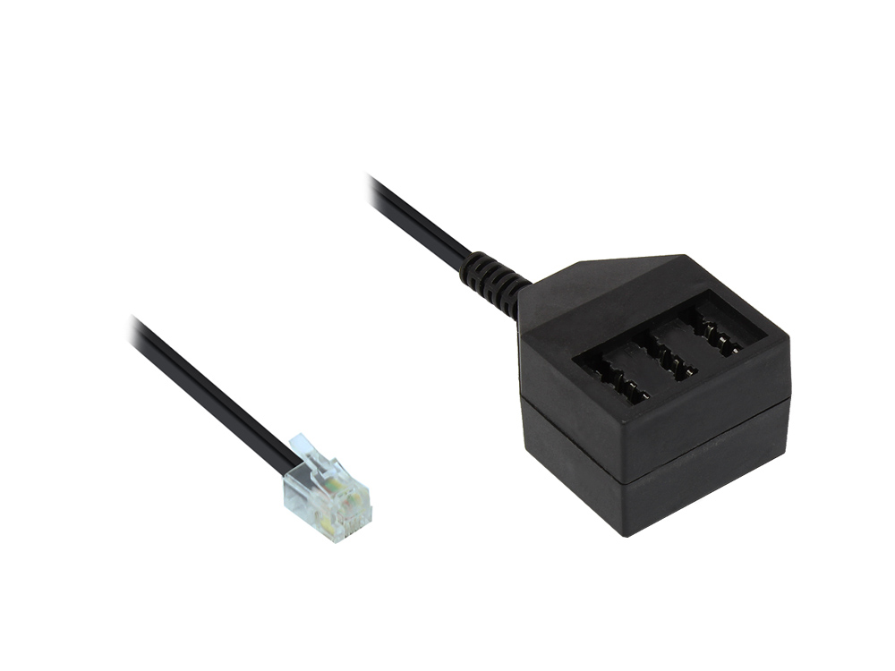 Telefonadapter RJ11 (6/4) Stecker an NFN Buchse 20cm, Good Connections®