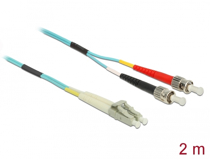 Kabel Lichtwellenleiter LC zu ST Multimode OM3 2 m, Delock® [86568]