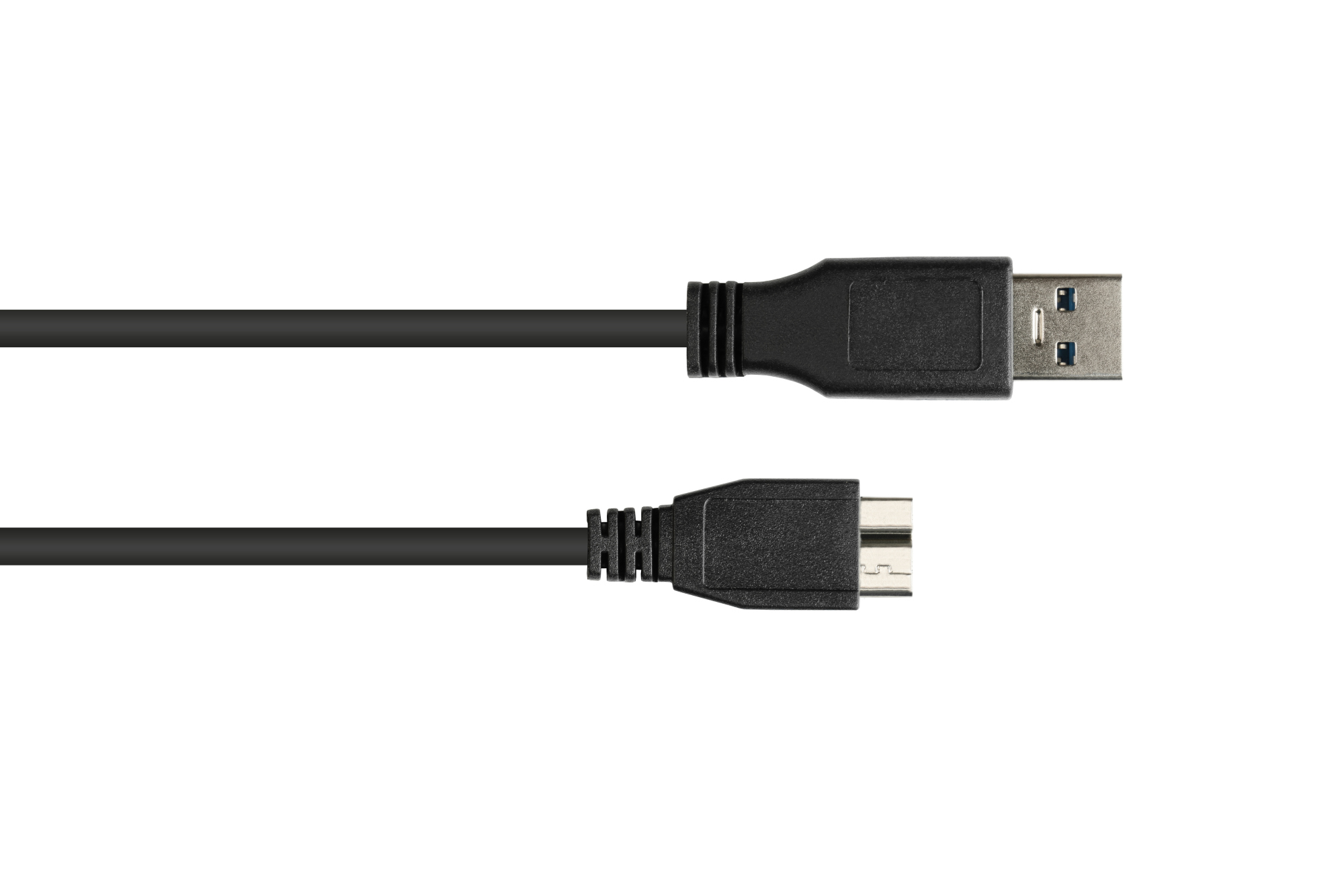 Anschlusskabel USB 3.0 Stecker A an Stecker Micro B, schwarz, 0,2m, Good Connections®
