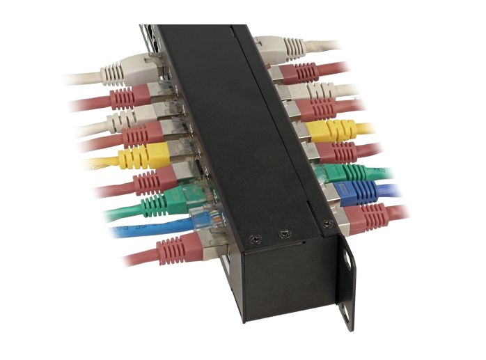 Patchpanel Kupplung-Panel 19" Cat.6, geschirmt, 24-Port, schwarz, Delock® [43295]