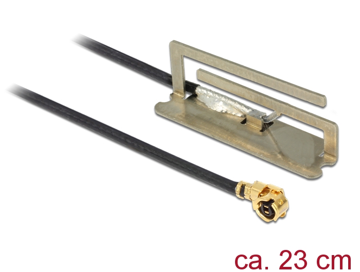 WLAN Antenne MHF/ U.FL-LP-068 802.11 kompatibler Stecker ac/a/h/b/g/n PIFA 1,6 dBi 23 cm intern, Delock® [86388]