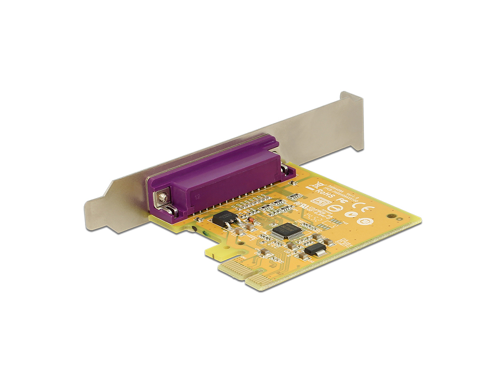 PCIe x1 Parallel 1x incl. low profile Slotblech, Delock® [89445]