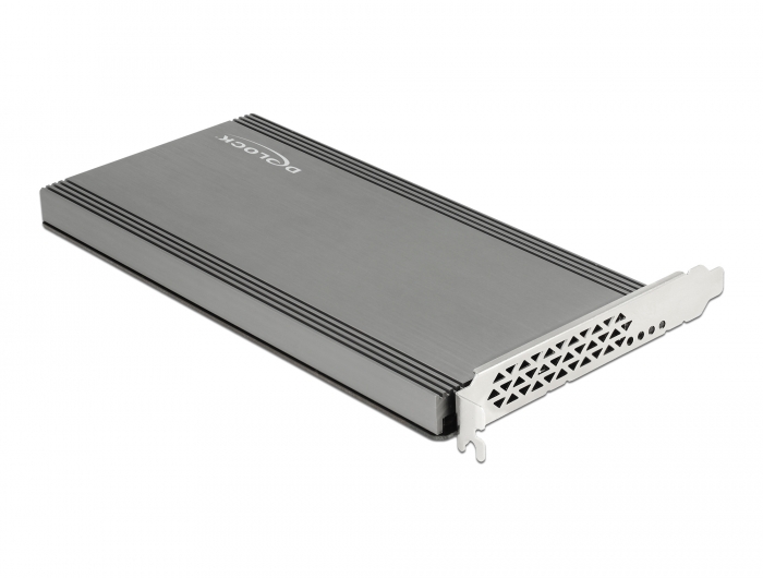 PCI Express x16 Karte zu 4 x intern NVMe M.2 Key M mit Kühlkörper und Lüfter - Bifurcation, Delock® [90050]
