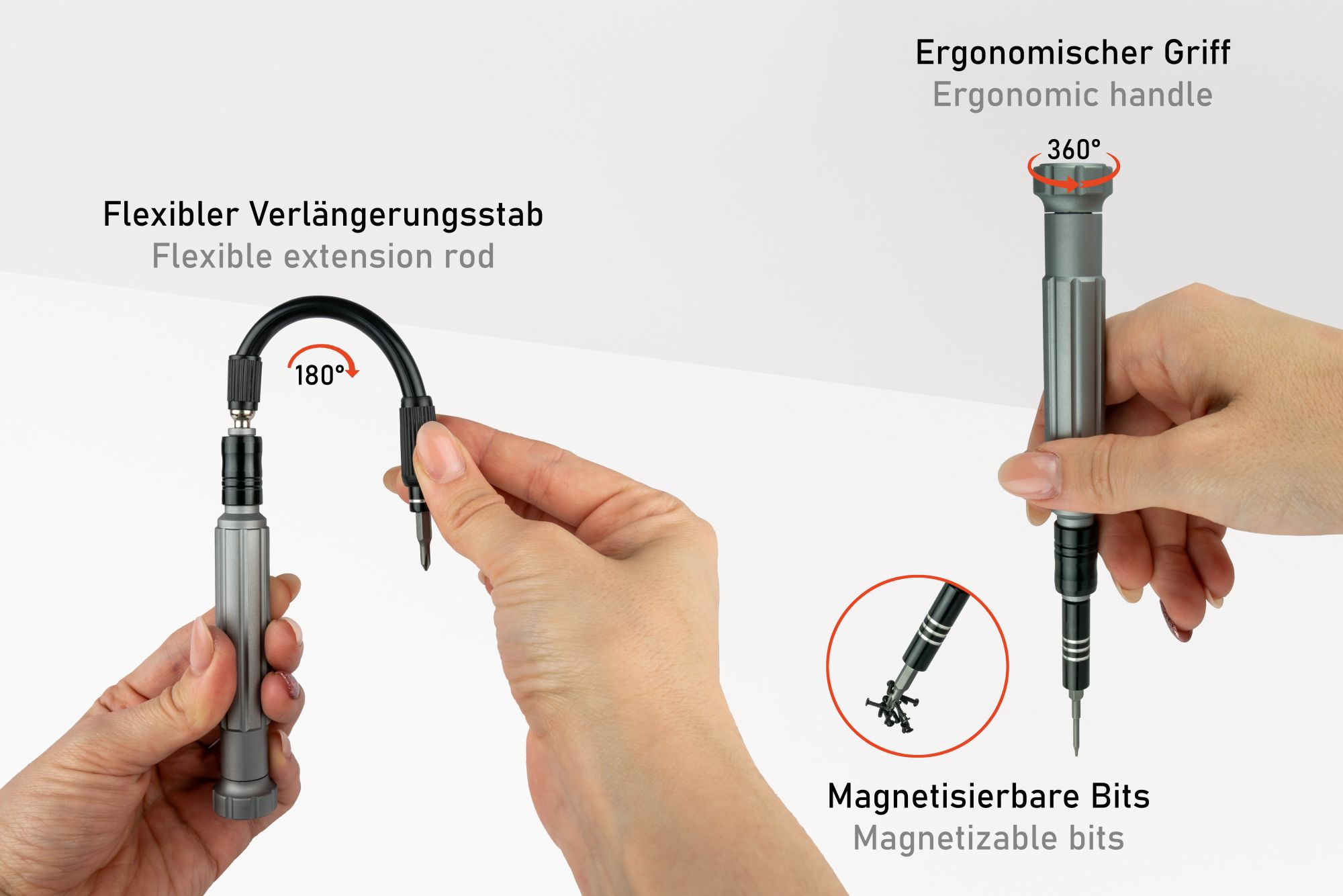 kabelmeister® Präzisions-Schraubendreher-Set, 150-Teile, u.a. 117x C4 Bits, 3x C3 Bits