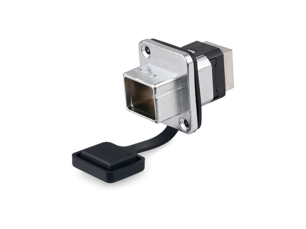 Industrie-Steckverbinder S6 - RJ45 Durchführungskupplung, RJ45 Buchse beidseitig, Metall, Good Connections®