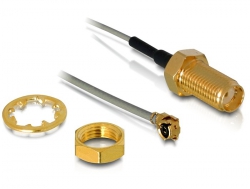 Antennenanschluss, HF SMA zum Einbau, 0,2m, Delock® [88419]