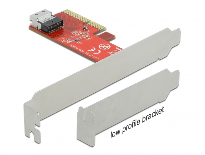 PCI Express x4 Karte zu 1 x intern SFF-8654 4i NVMe - Low Profile Formfaktor, Delock® [90483]