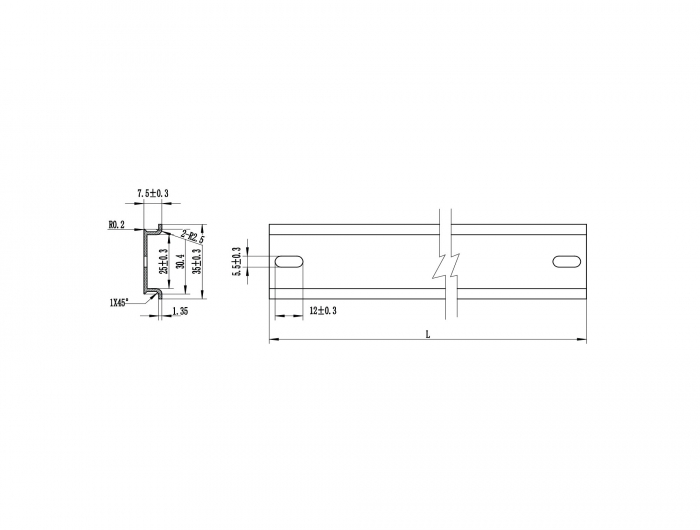 Hutschiene 35 x 7,5 mm (10) Aluminium", Delock® [66170]