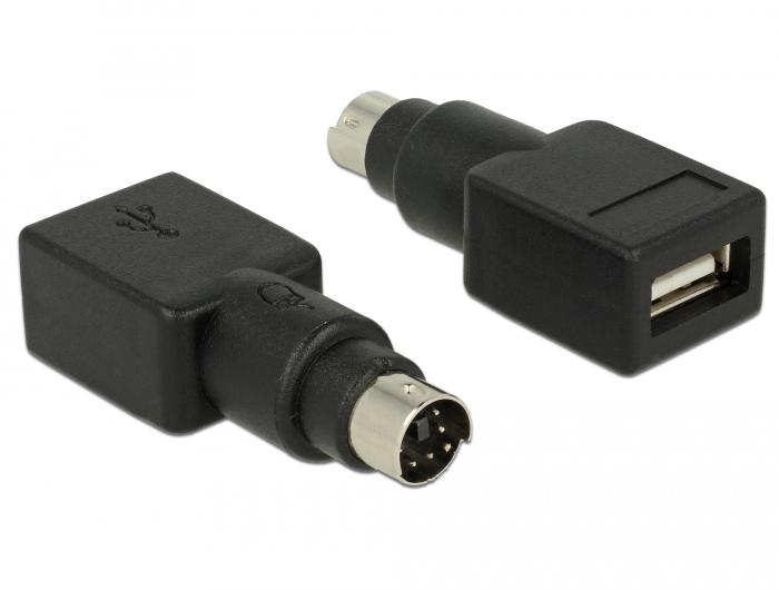 Adapter PS/2 Stecker > USB Typ-A Buchse, Delock® [65898]
