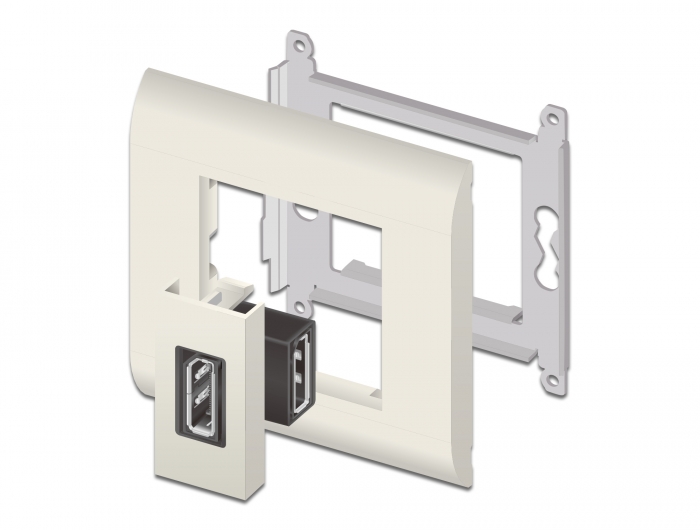 Easy 45 DisplayPort Modul gewinkelt 90° 22,5 x 45 mm , Delock® [81306]