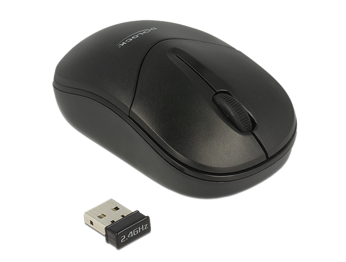 Optische 3-Tasten Mini Maus 2,4 GHz wireless, Delock® [12494]