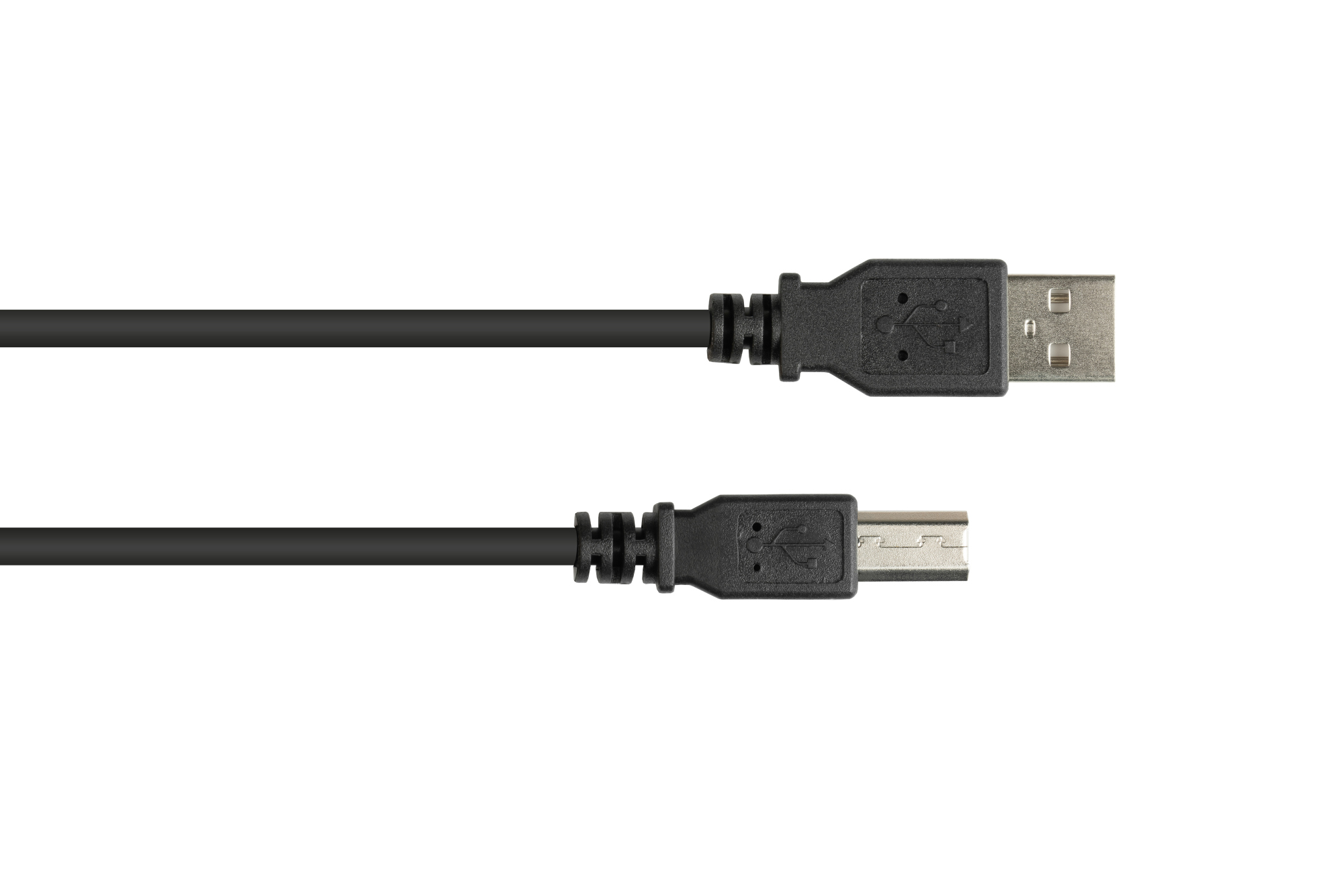 Anschlusskabel USB 2.0 EASY Stecker A an Stecker B, schwarz, 2m, Good Connections®