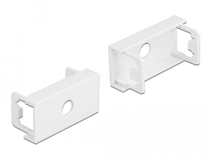 Easy 45 Modulblende Loch-Ausschnitt M8, 45 x 22,5 mm 10 Stück weiß, Delock® [81370]