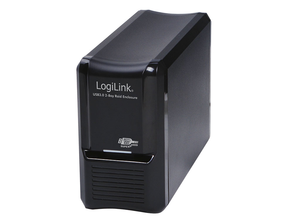 Festplattengehäuse USB 3.0, 2-Bay Raid Gehäuse, LogiLink® [UA0154A]