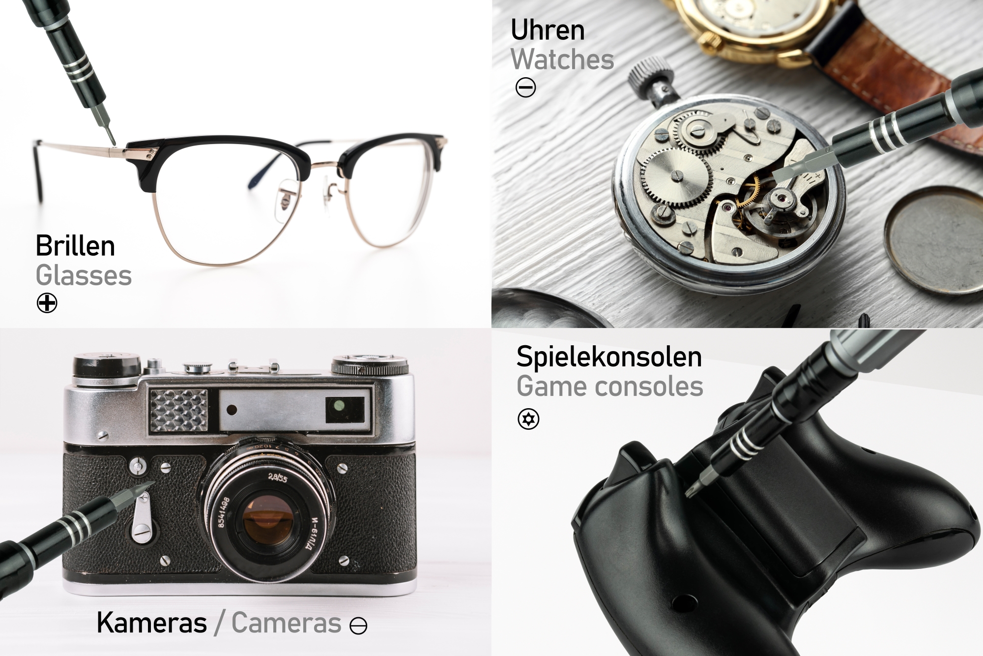 kabelmeister® Präzisions-Schraubendreher-Set, 150-Teile, u.a. 117x C4 Bits, 3x C3 Bits