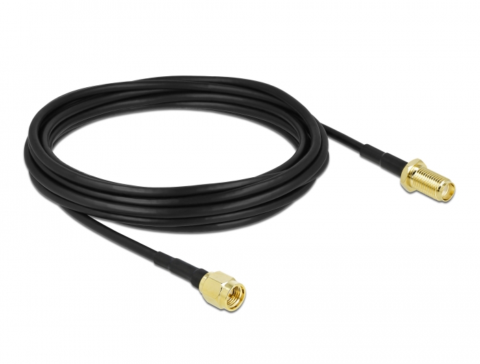 Antennenkabel SMA Stecker zu SMA Buchse LMR/CFD100 5 m low loss, Delock® [90441]