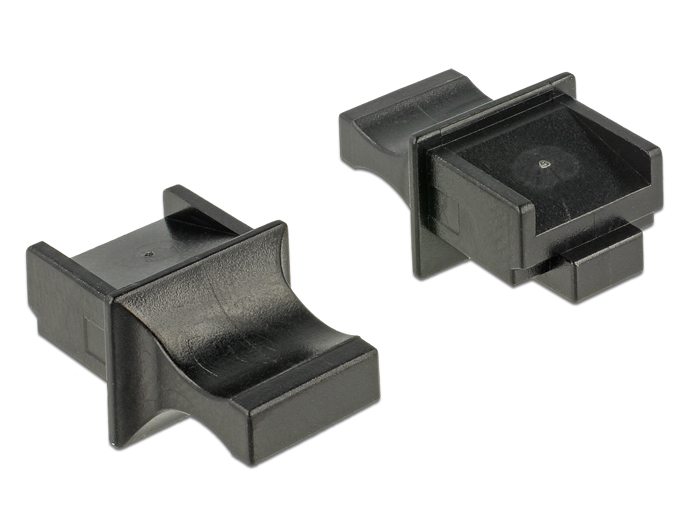 Staubschutz für RJ45 Buchse, mit Griff, 10 Stück, schwarz, Delock® [64020]