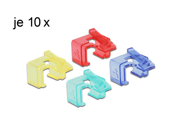 Rastnasenset für Patchkabel, Reparatur Clip 40 Stück Set 1, Delock® [86421]