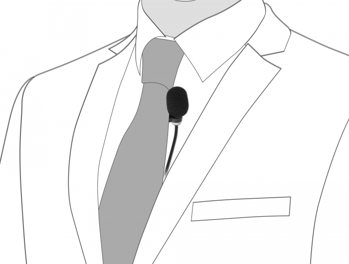 USB Krawatten Lavalier Mikrofon Omnidirektional 24 Bit / 192 kHz mit Clip und 3,5 mm Stereoklinken-Kopfhöreranschluss, Delock® [66638]