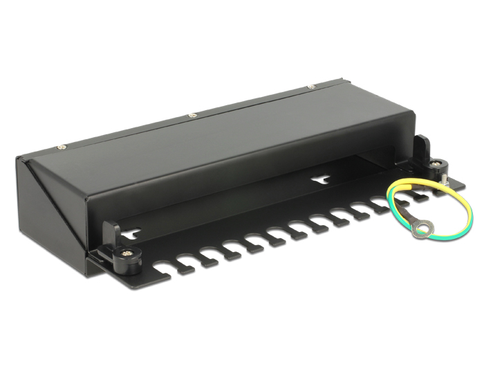 Keystone Desktop Patchpanel 12 Port schwarz, Delock® [43339]