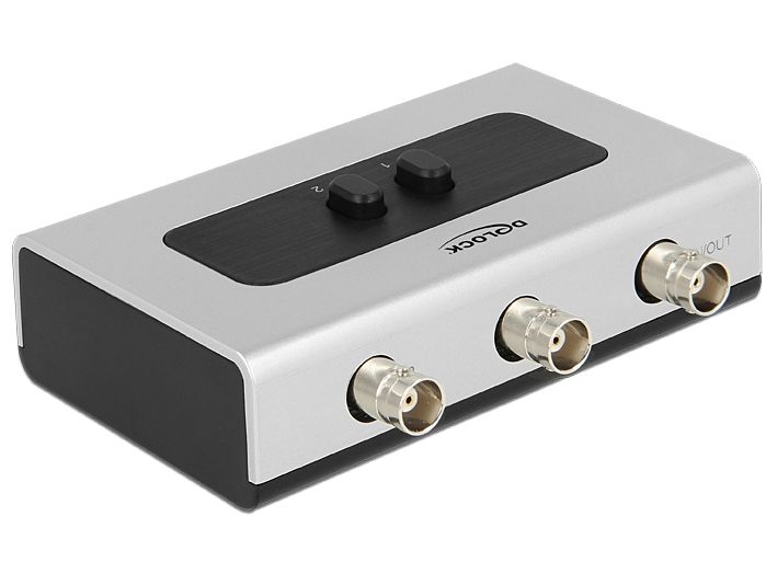Umschalter BNC 2-port, manuell bidirektional, Delock® [87669]