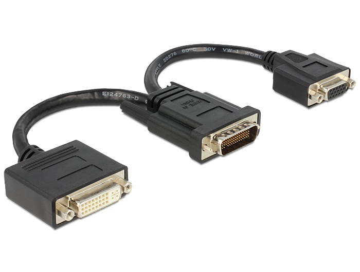 Adapter DMS-59 Stecker an DVI 24+5 Buchse + VGA Buchse 20 cm, Delock® [65555]