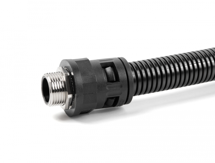 Schlauchverschraubung mit Messingaußengewinde M16 schwarz 2 Stück, Delock® [60453]