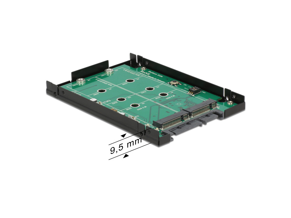 Konverter SATA 22 Pin an 2 x M.2 NGFF mit RAID, 2,5", Delock® [62590]