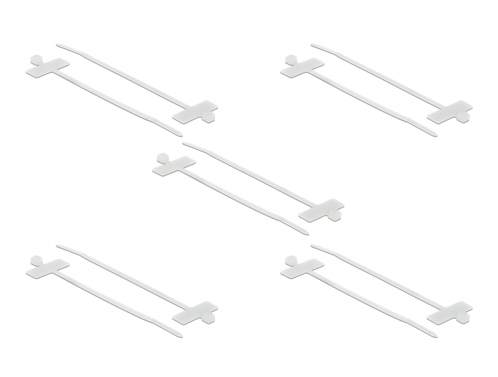 Kabelbinder mit Beschriftungsfeld L 100 x B 2,5 mm weiß 10 Stück, Delock® [18954]