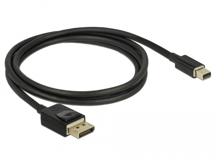 Mini DisplayPort an DisplayPort Kabel, 8K @60Hz, DP 8K zertifiziert, schwarz, 1m, Delock® [84927]