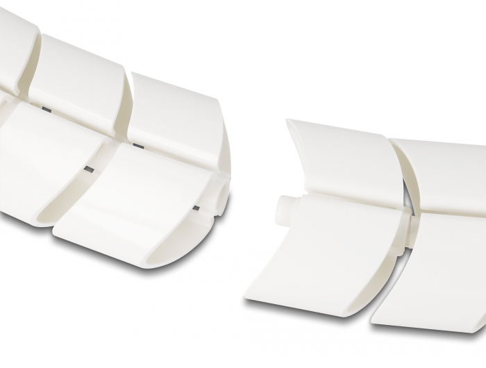 Kabelkanal für Schreibtisch 740 x 75 mm höhenverstellbar weiß, Delock® [20797]