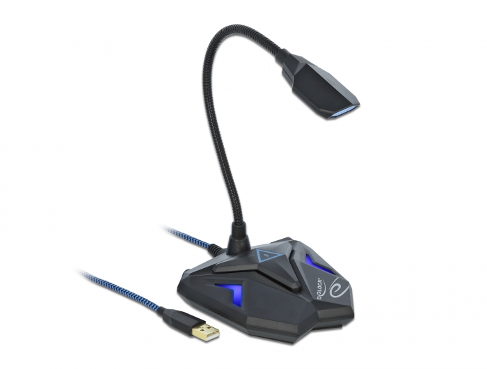 Desktop USB Gaming Mikrofon mit Schwanenhals und Mute Button, Delock® [66330]