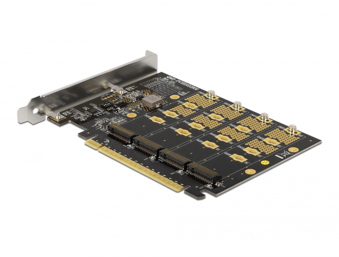 PCI Express x16 Karte zu 4 x intern NVMe M.2 Key M - Bifurcation, Delock® [89017]