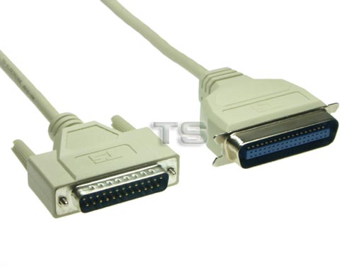 Druckerkabel Premium, 25-pol Sub D-Stecker an 36-pol Centronics Stecker, 0,6m, Good Connections®