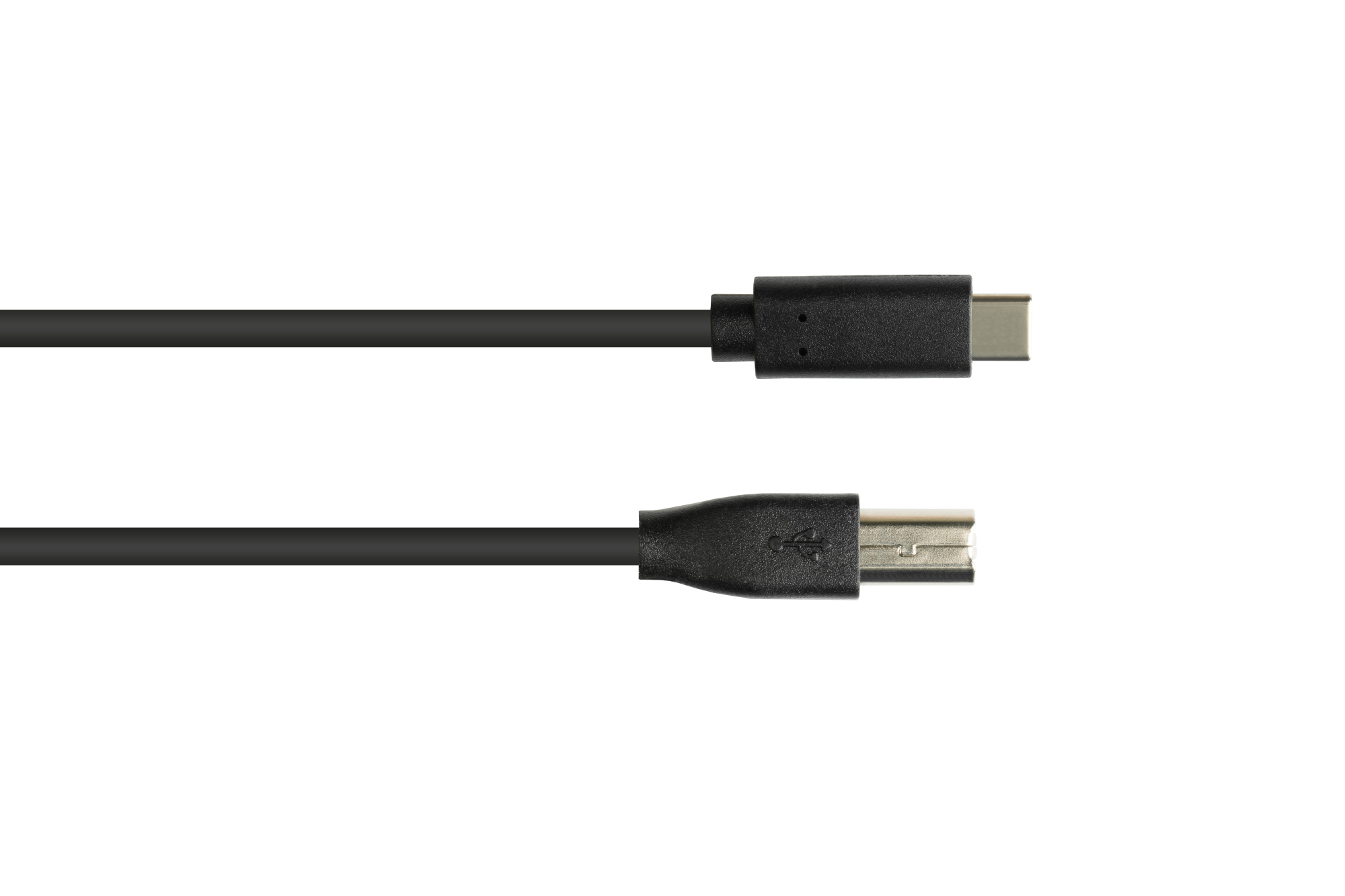 Anschlusskabel USB 2.0, USB-C™ Stecker an USB 2.0 B Stecker, CU, schwarz, 5m, Good Connections®