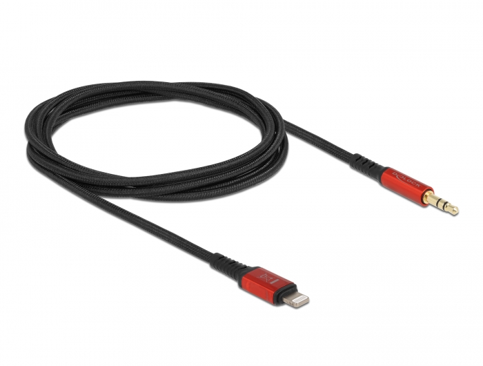 Audiokabel 8 Pin Lightning™ Stecker zu Klinkenstecker 3,5 mm 3 Pin 1,5 m, Delock® [86587]